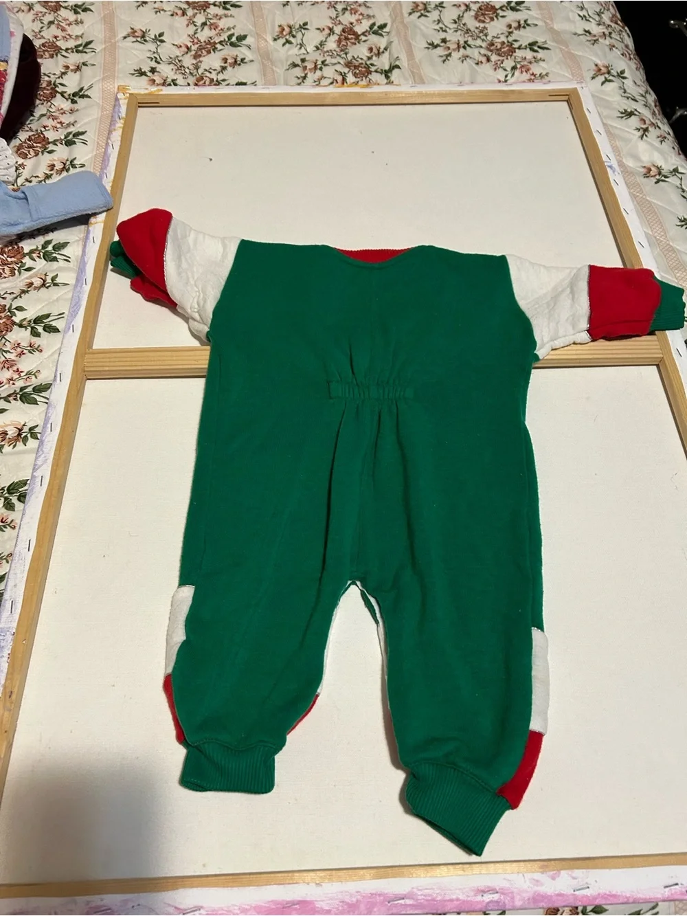Green Holiday Snowman & Bear One-Piece for Kids